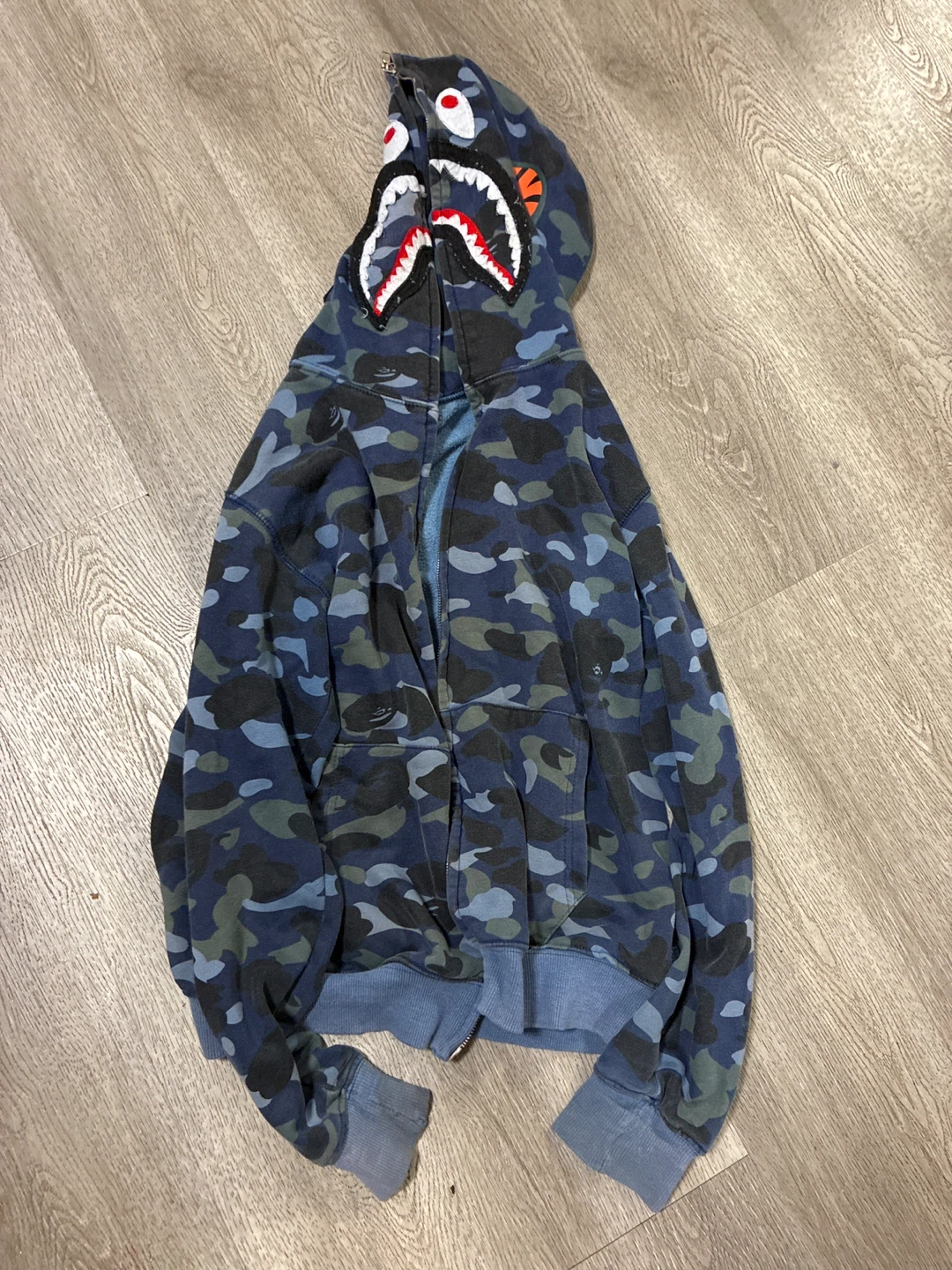 BAPE Shark Hoodie Blue Camo