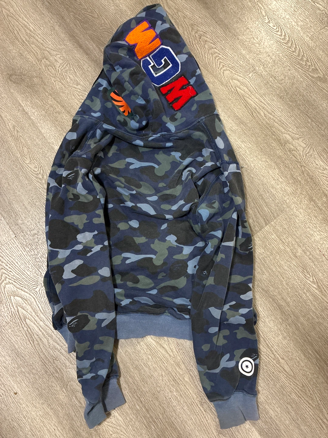 BAPE Shark Hoodie Blue Camo - photo 2