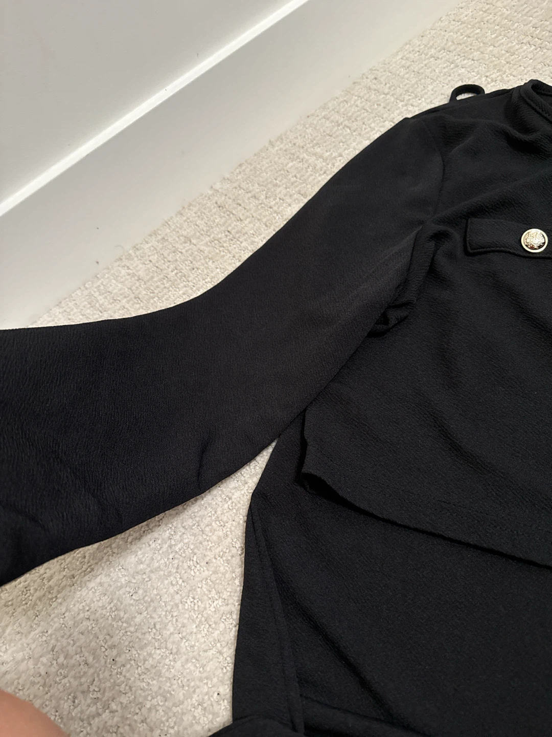 Black two-piece camisole dress and jacket set - photo 4