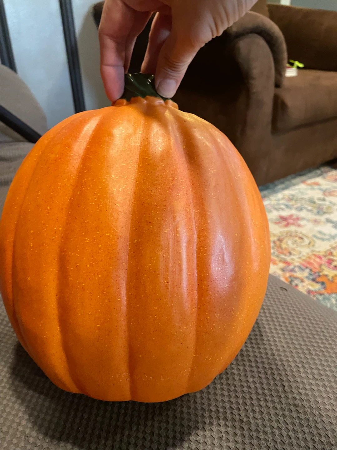 Skull Carved Pumpkin Decoration - photo 2