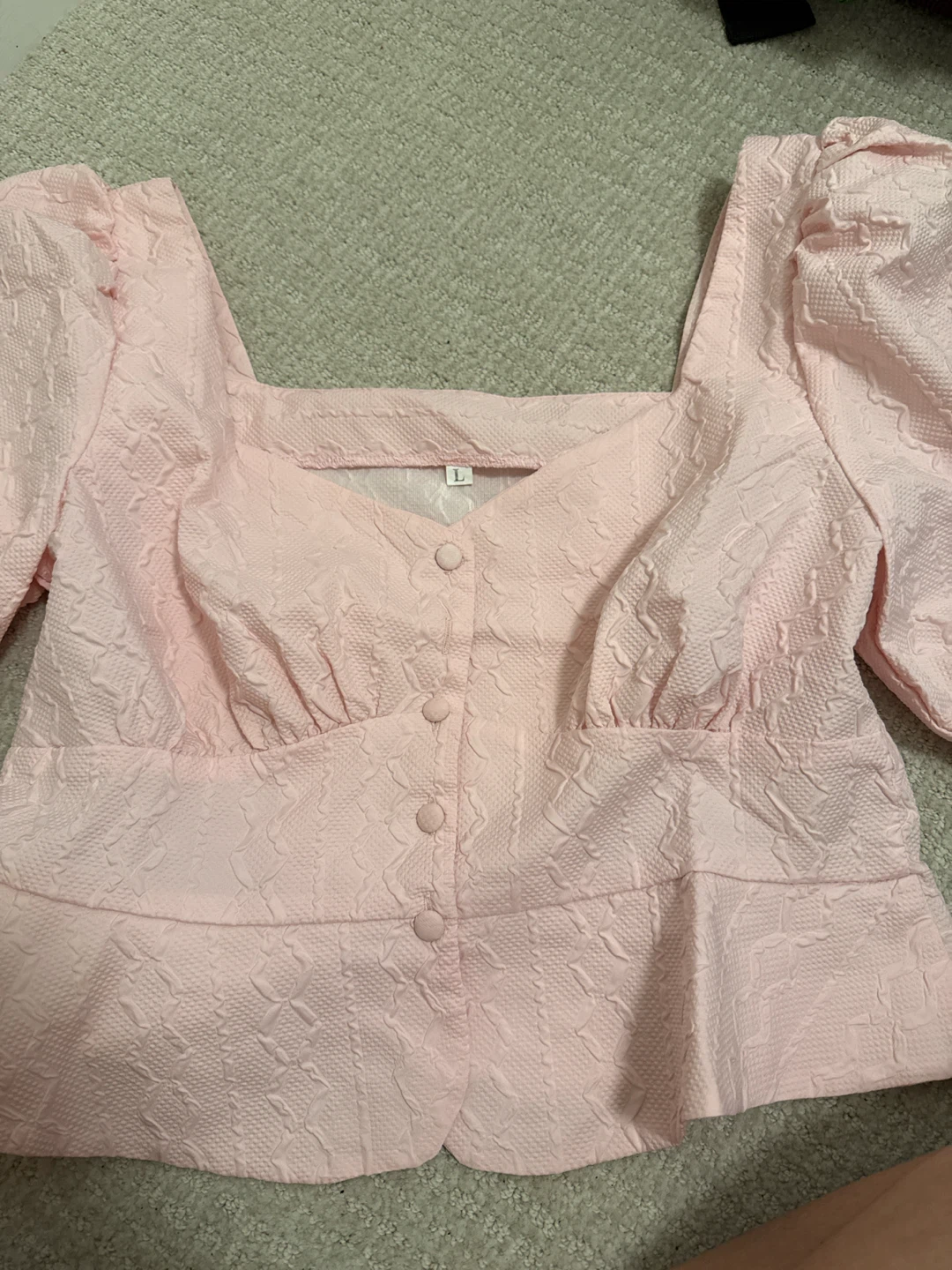 Genkra Pink Puff Sleeve Blouse - photo 2