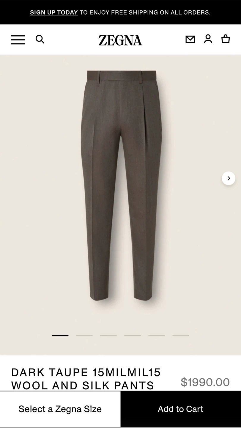 Ermenegildo Zegna Couture Wool Trousers | Size 56 (EU) 🇮🇹 - photo 2