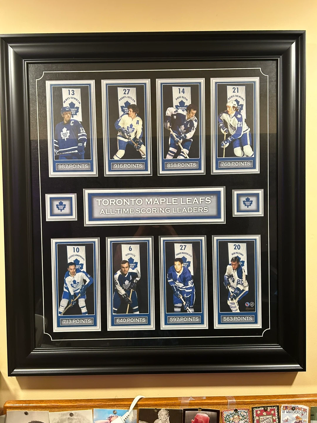 Toronto Maple Leafs All-Time Scoring Leaders Framed Print