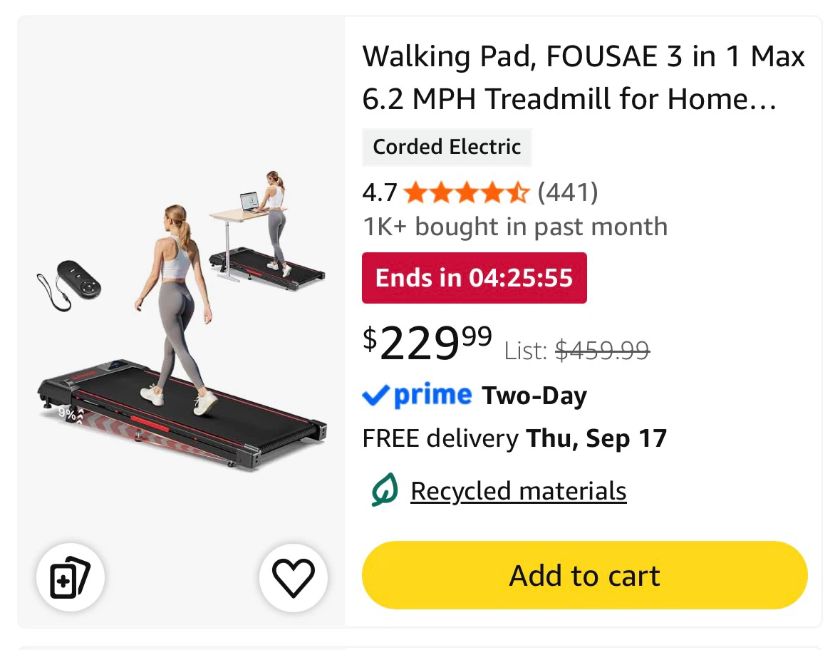 FOUSAE 3-in-1 Walking Pad Treadmill - photo 4