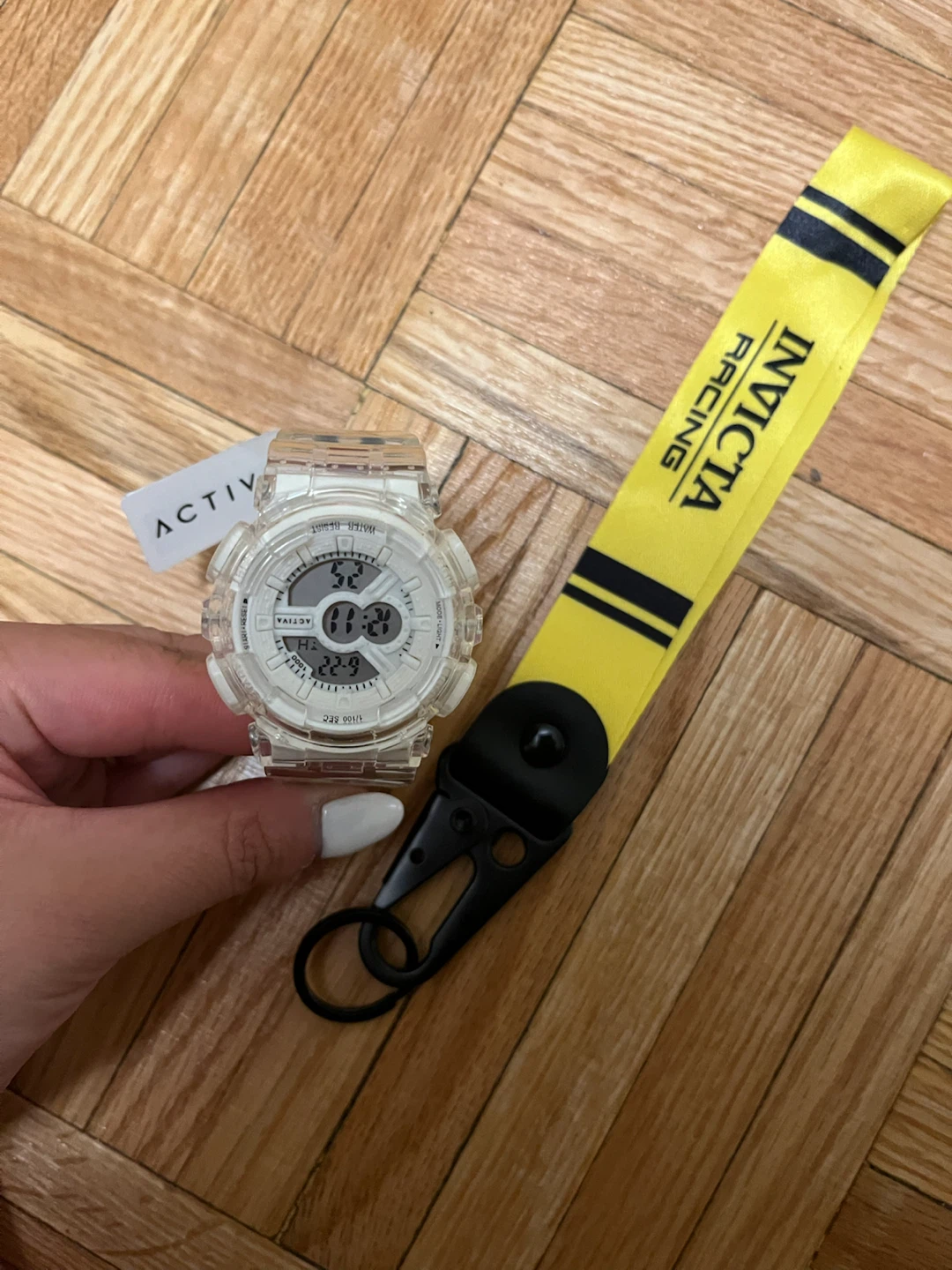 NEW Activa Clear Digital Watch + Invicta Racing Keychain - photo 2