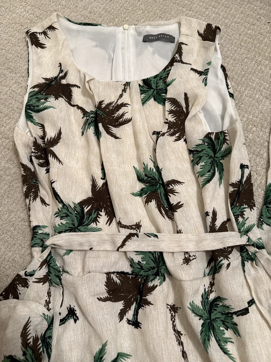 Suzy Shier Palm Tree Print Sleeveless Dress - photo 2