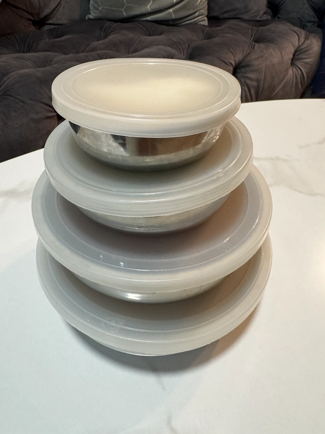Stainless Steel Nesting Bowls with Lids
