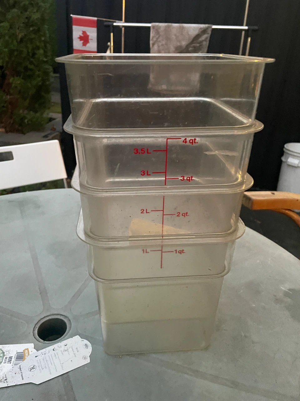 Set of 5 Clear Square Food Storage Containers