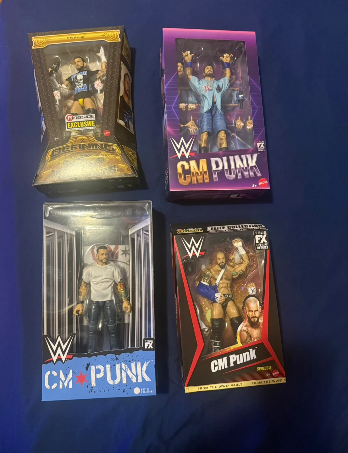 Set of 4 WWE CM Punk Action Figures