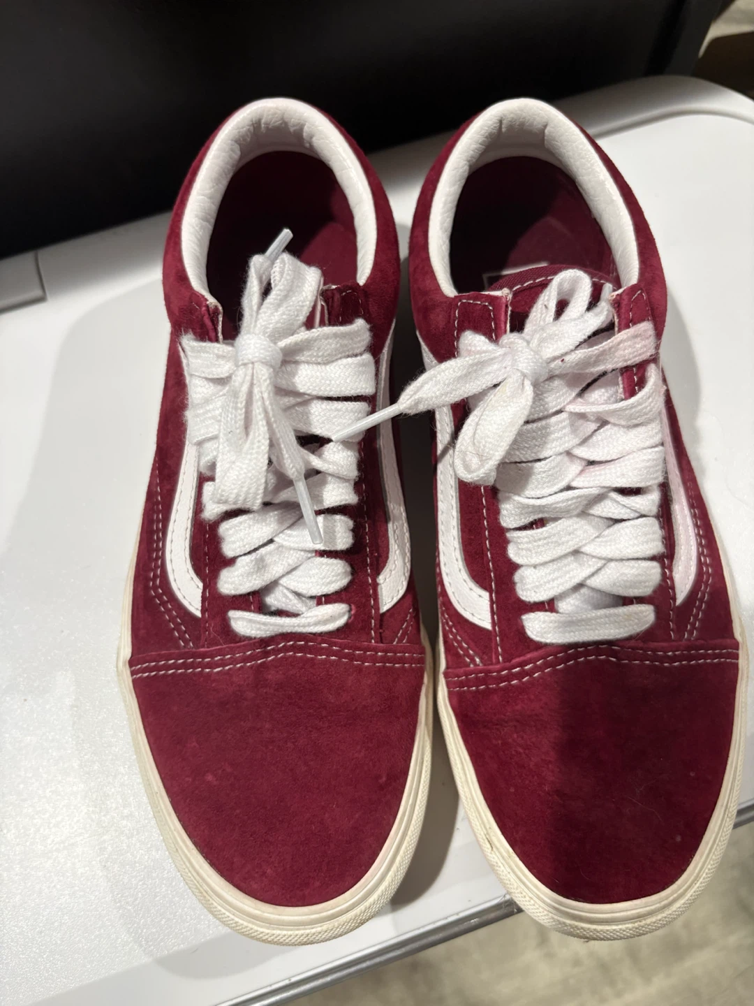 Vans Old Skool Maroon Suede Sneakers - photo 3