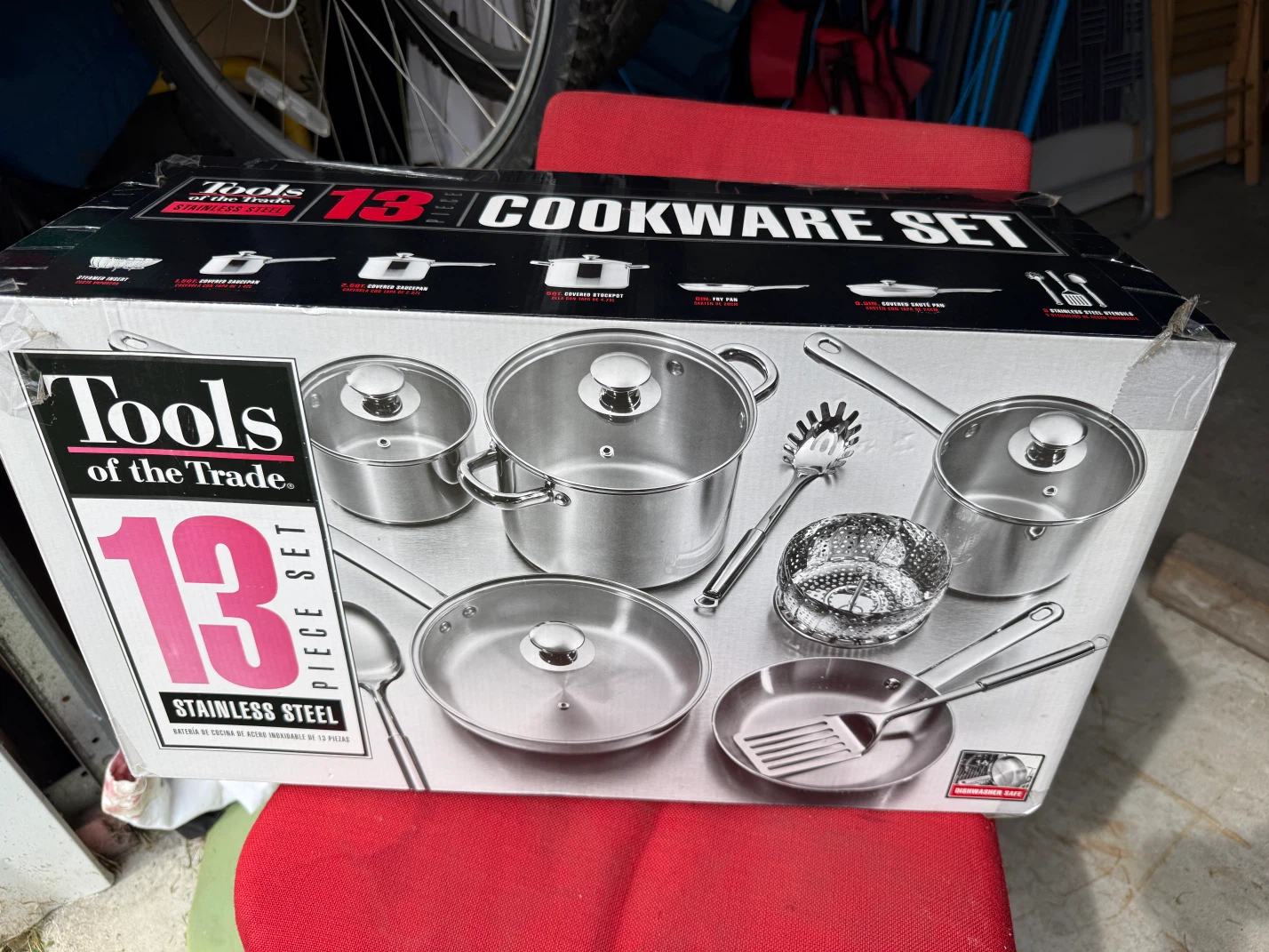 New Tools of the Trade 13-Piece Stainless Steel Cookware Set