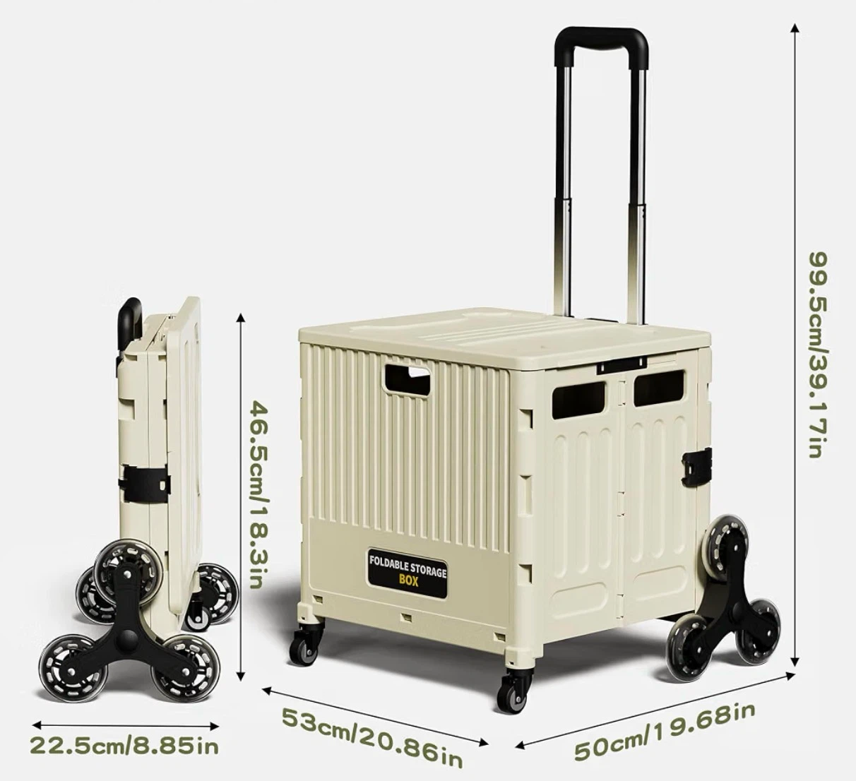 Foldable Rolling Storage Cart