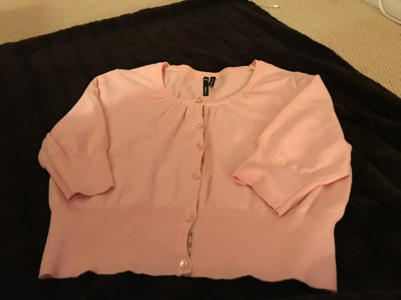 Cute pink crop cardigan