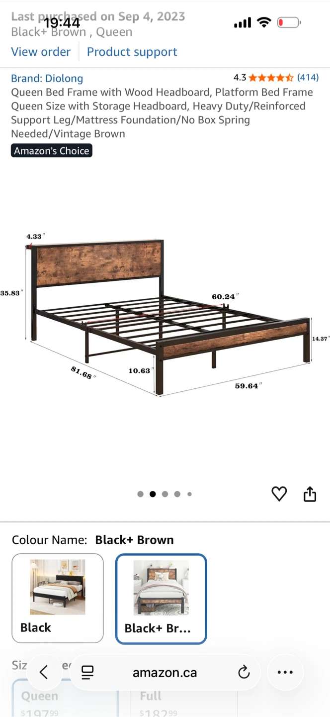 Queen Bed Frame + Mattress – Excellent Condition - photo 2