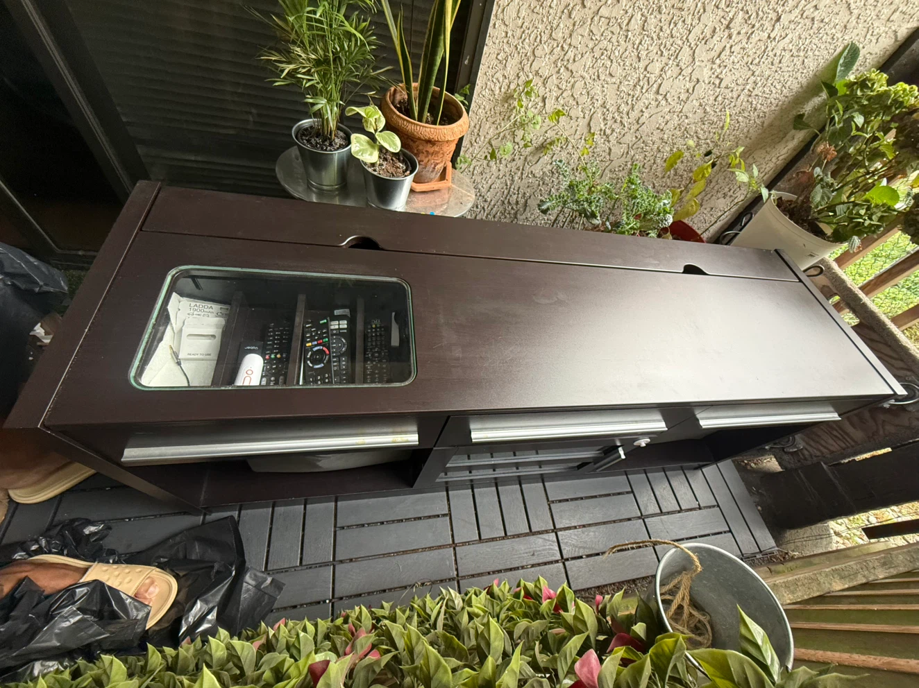 The Brick TV Bench with Glass Top