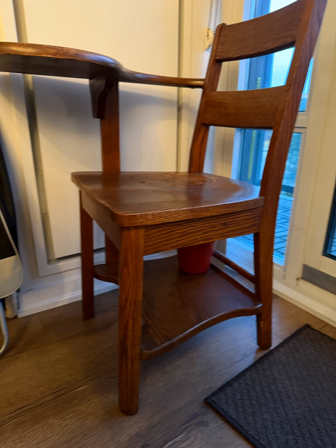 Wooden Classroom Chair with Attached Desk - photo 3