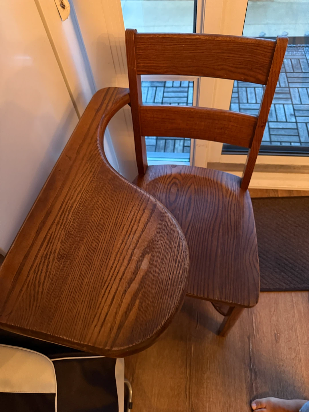 Wooden Classroom Chair with Attached Desk - photo 5