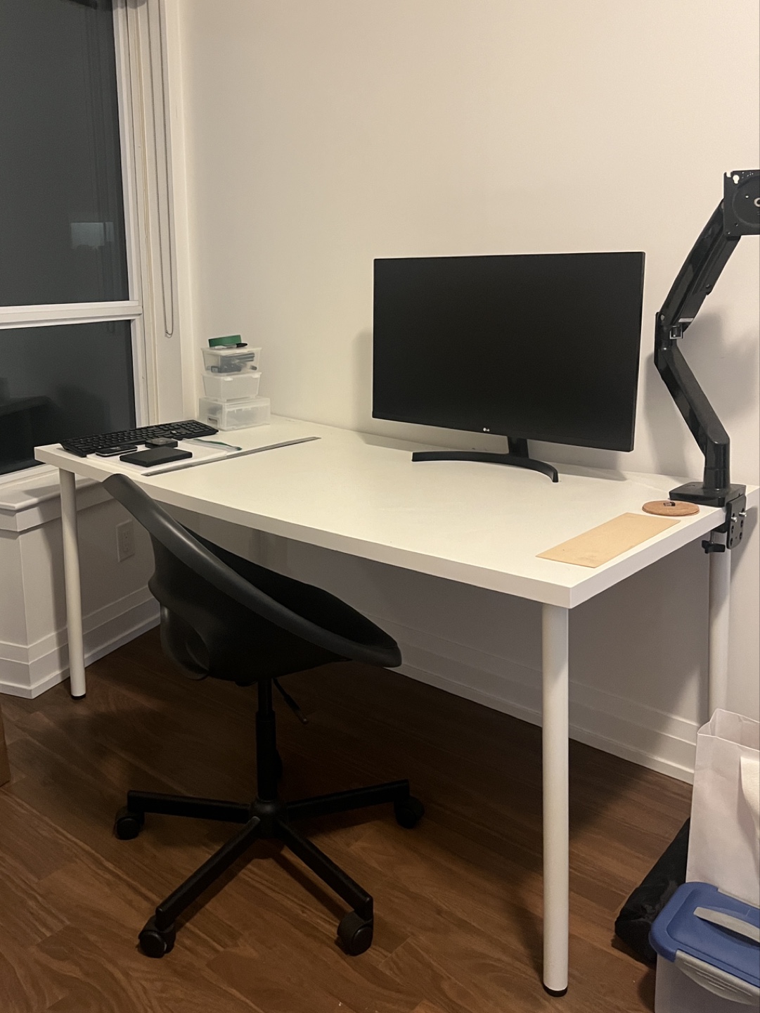 IKEA ADILS Desk with White Top