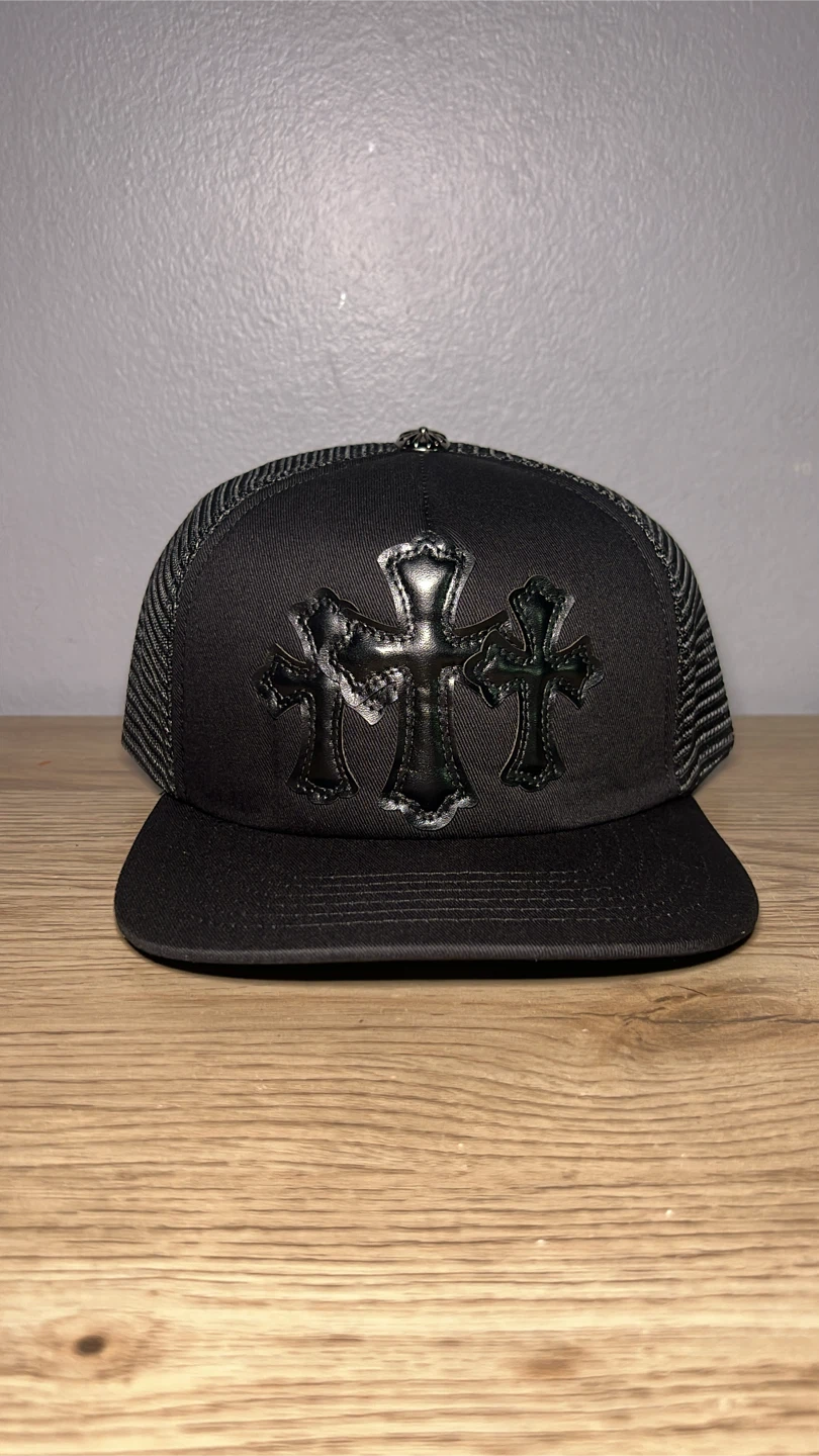Chrome Hearts Black Triple Cross Hat