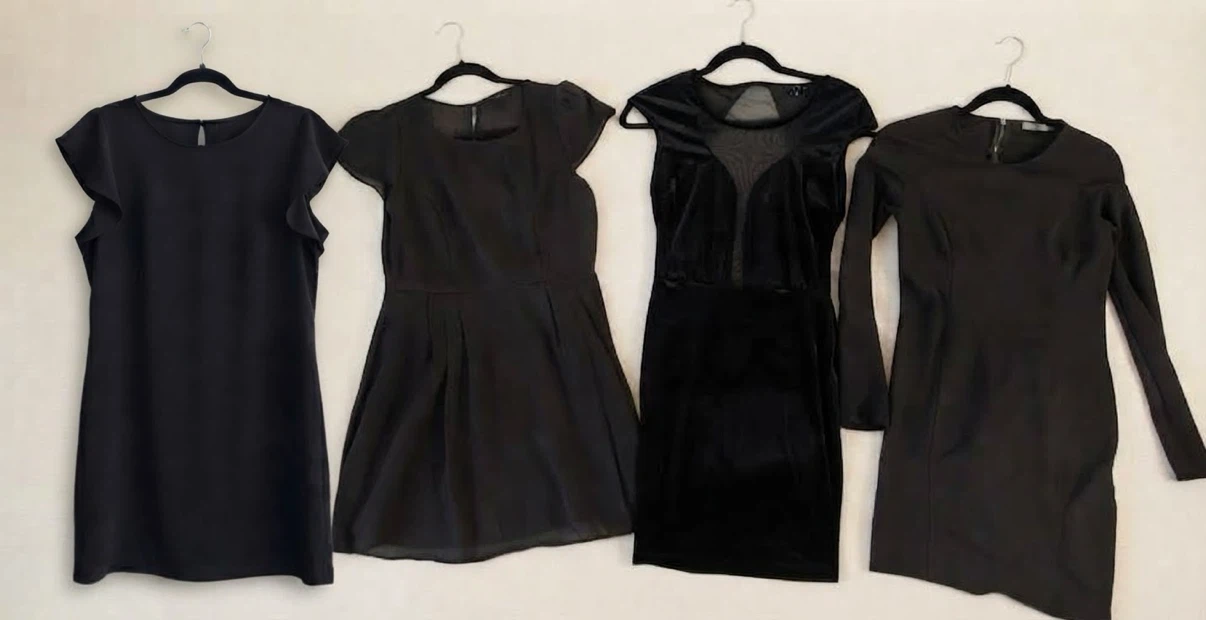 Bundle of 4 Black Dresses Versatile Classic & Party Styles