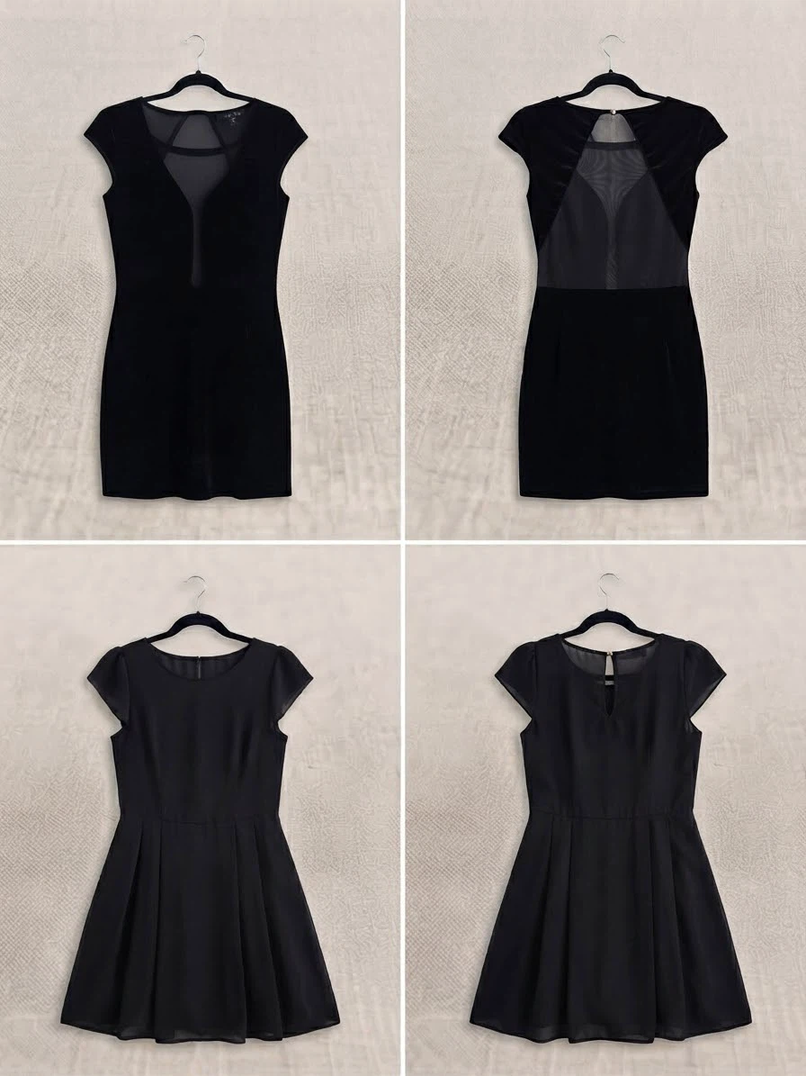 Bundle of 4 Black Dresses Versatile Classic & Party Styles - photo 2