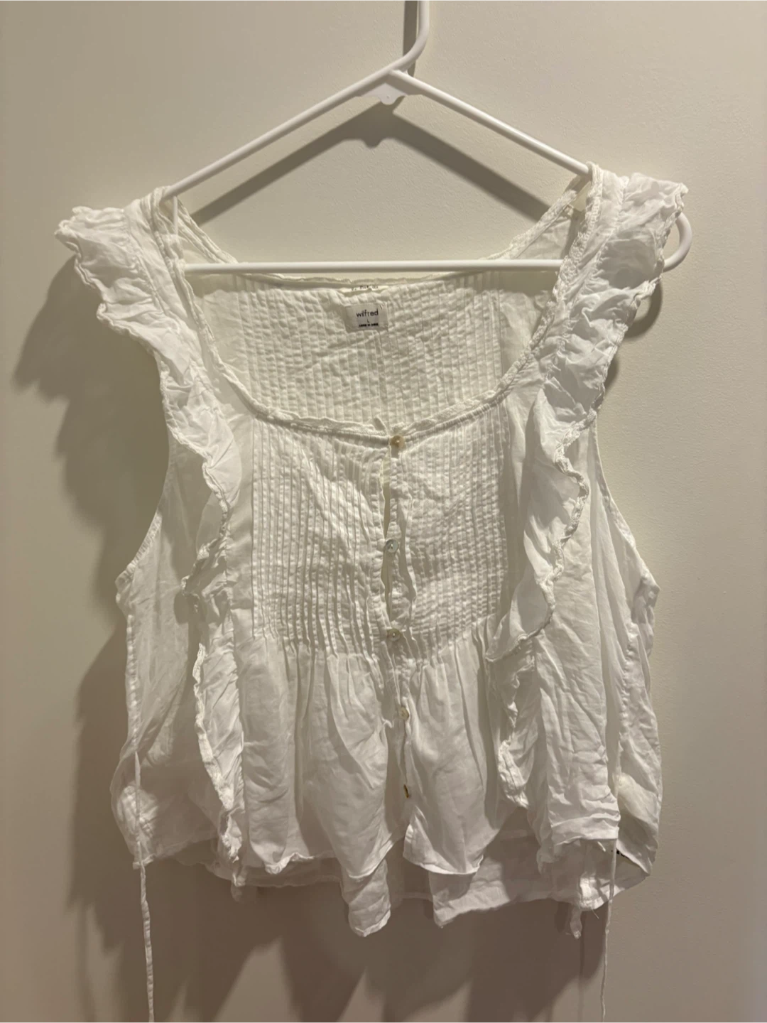 Wilfred White Ruffle Blouse