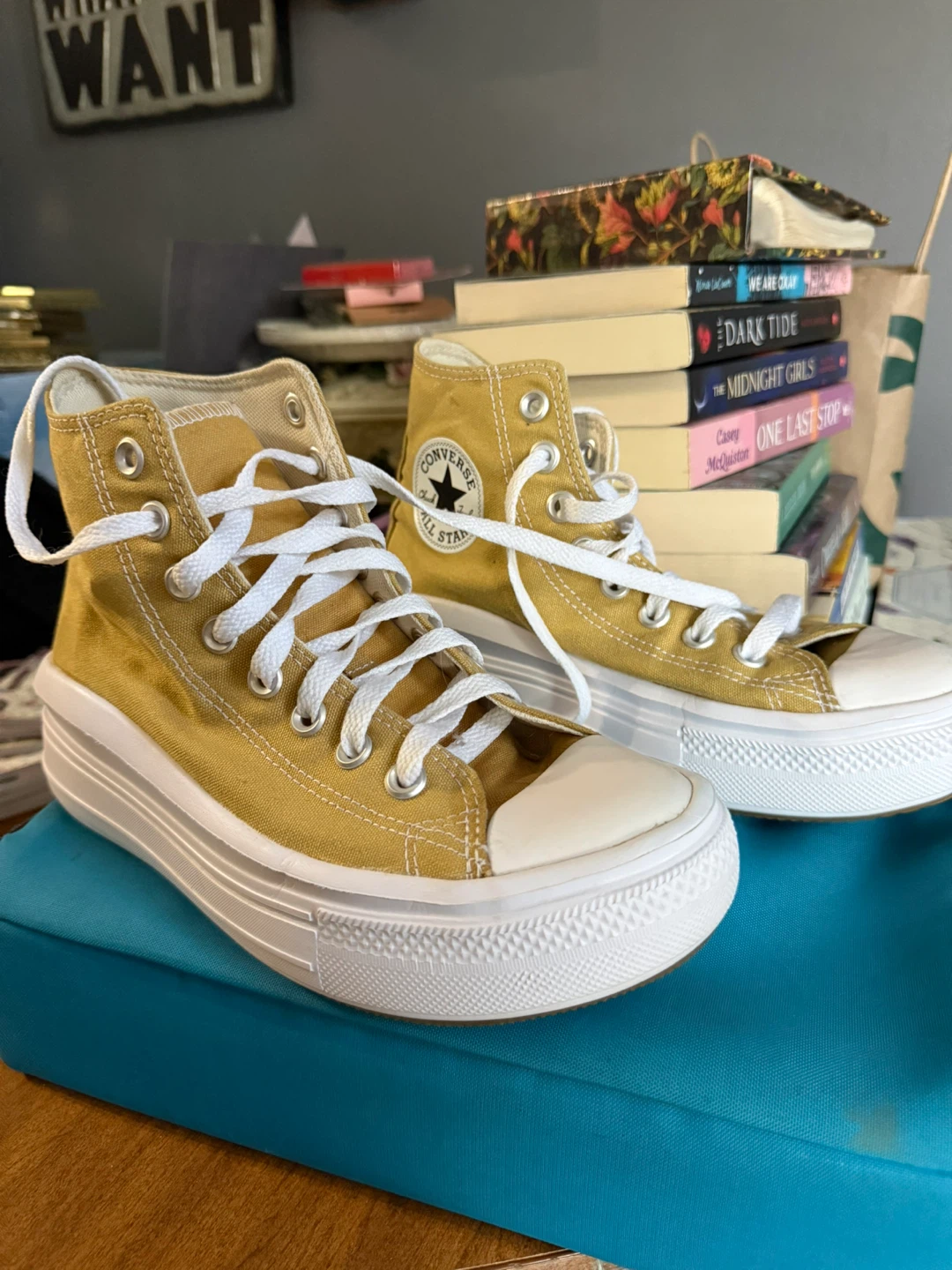Converse Chuck Taylor All Star Platform High Tops Mustard