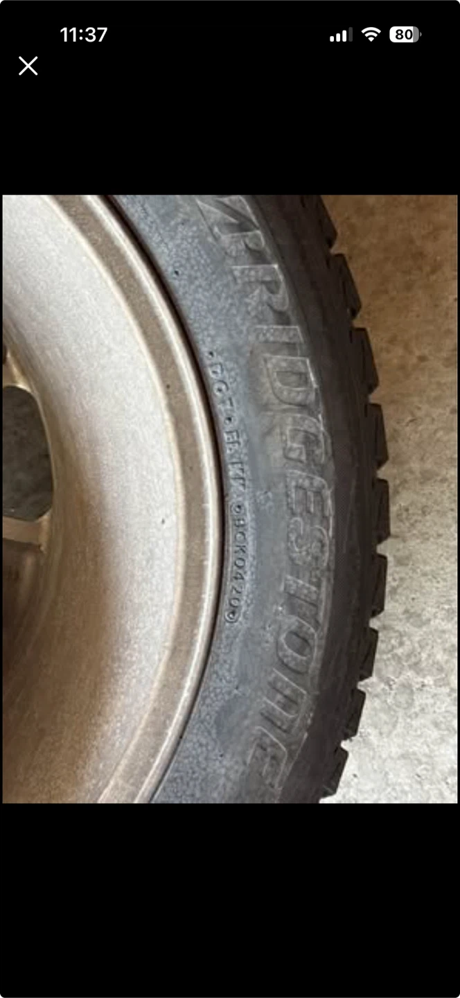 Set of 4 Bridgestone Blizzak Tires on Ford Wheels - photo 3