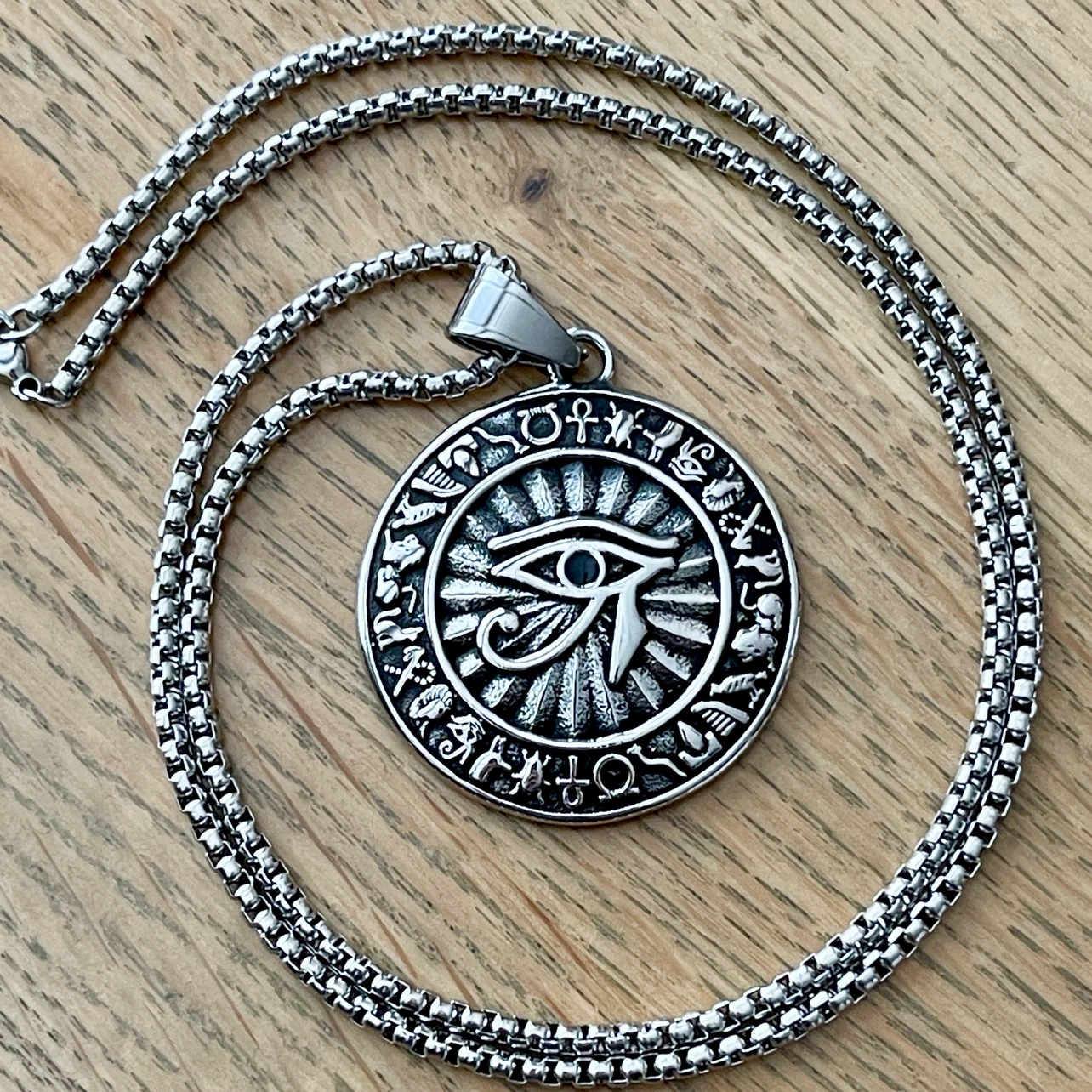 Egyptian Eye of Horus stainless steel necklace - photo 2