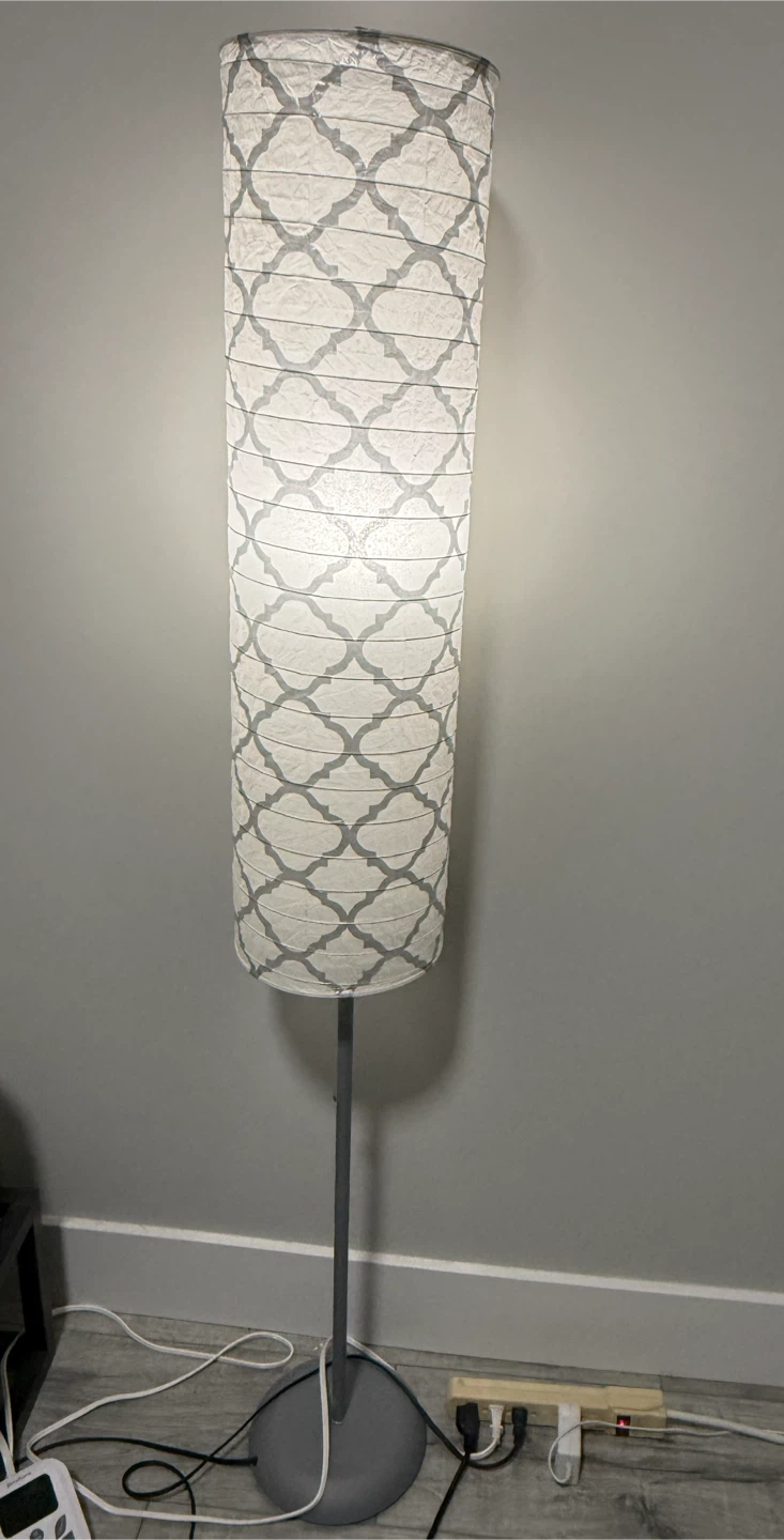 Patterned Paper Shade Floor Lamp