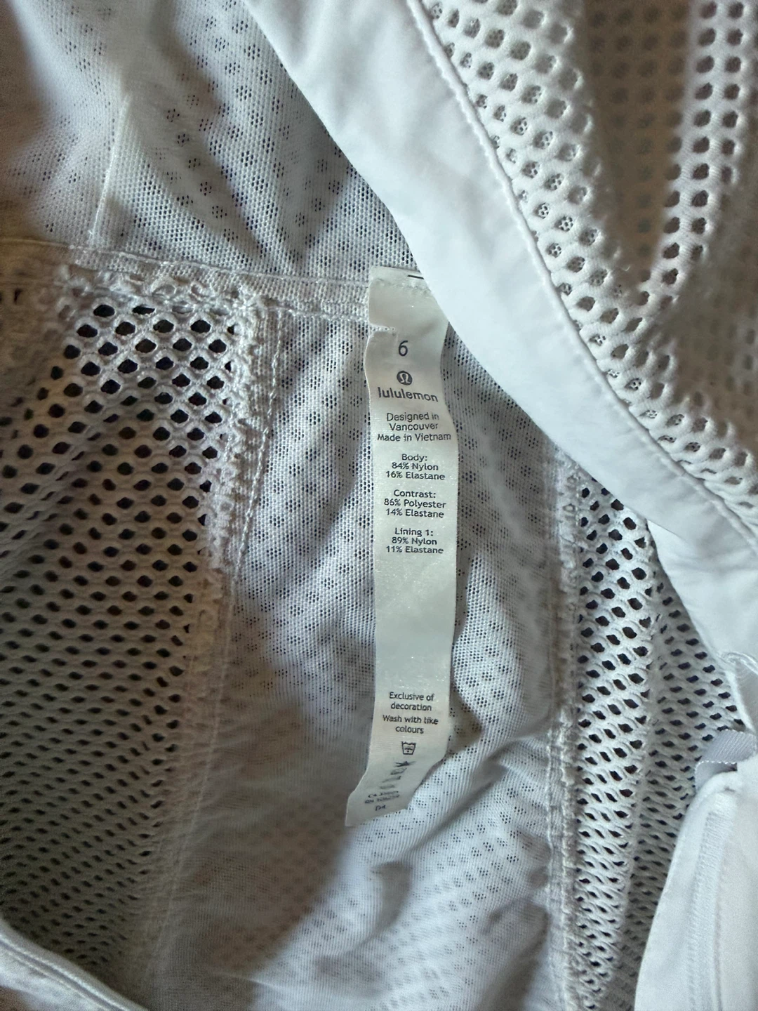 Lululemon White Mesh Hoodie Size 6 - photo 2