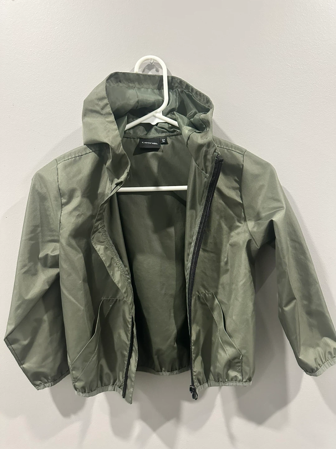 George Kids Olive Green Lightweight Windbreaker Jacket