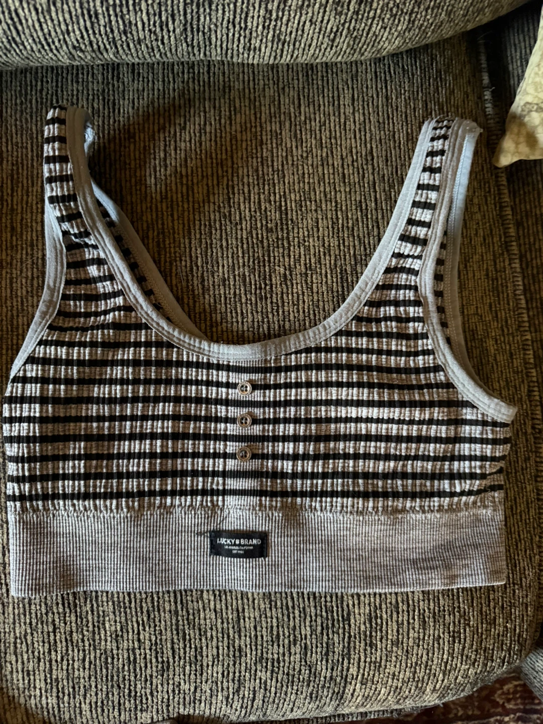 Lucky Brand striped ribbed tank top