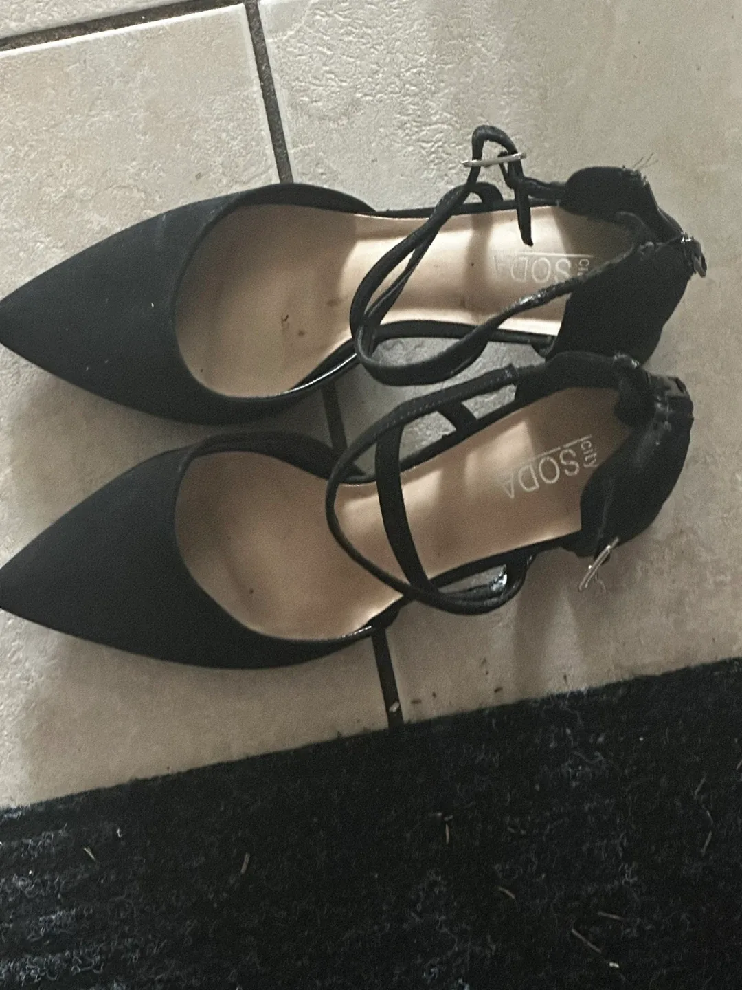 City Classified Soda Black Heels