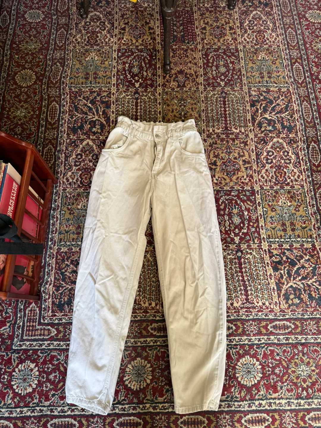 Zara high-waisted beige pants, XS