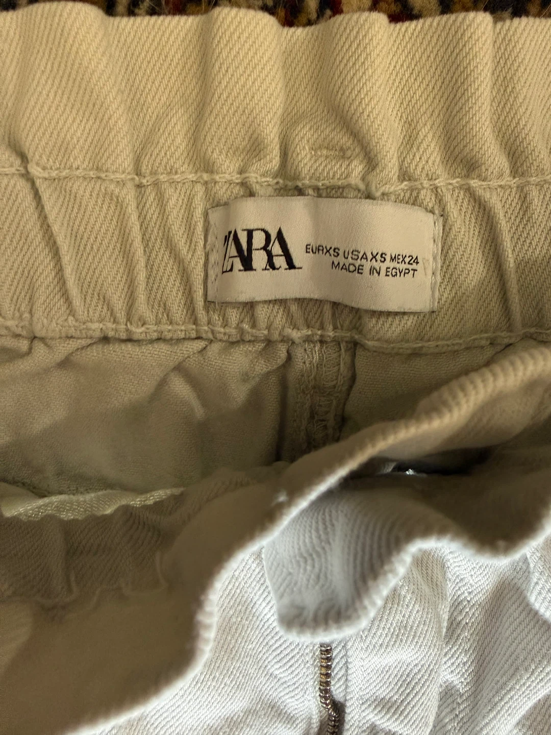 Zara high-waisted beige pants, XS - photo 2