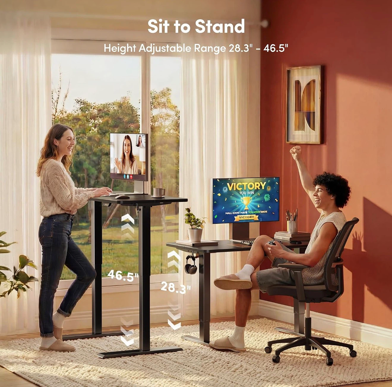 Adjustable Electric Standing Desk with Memory Settings - photo 5