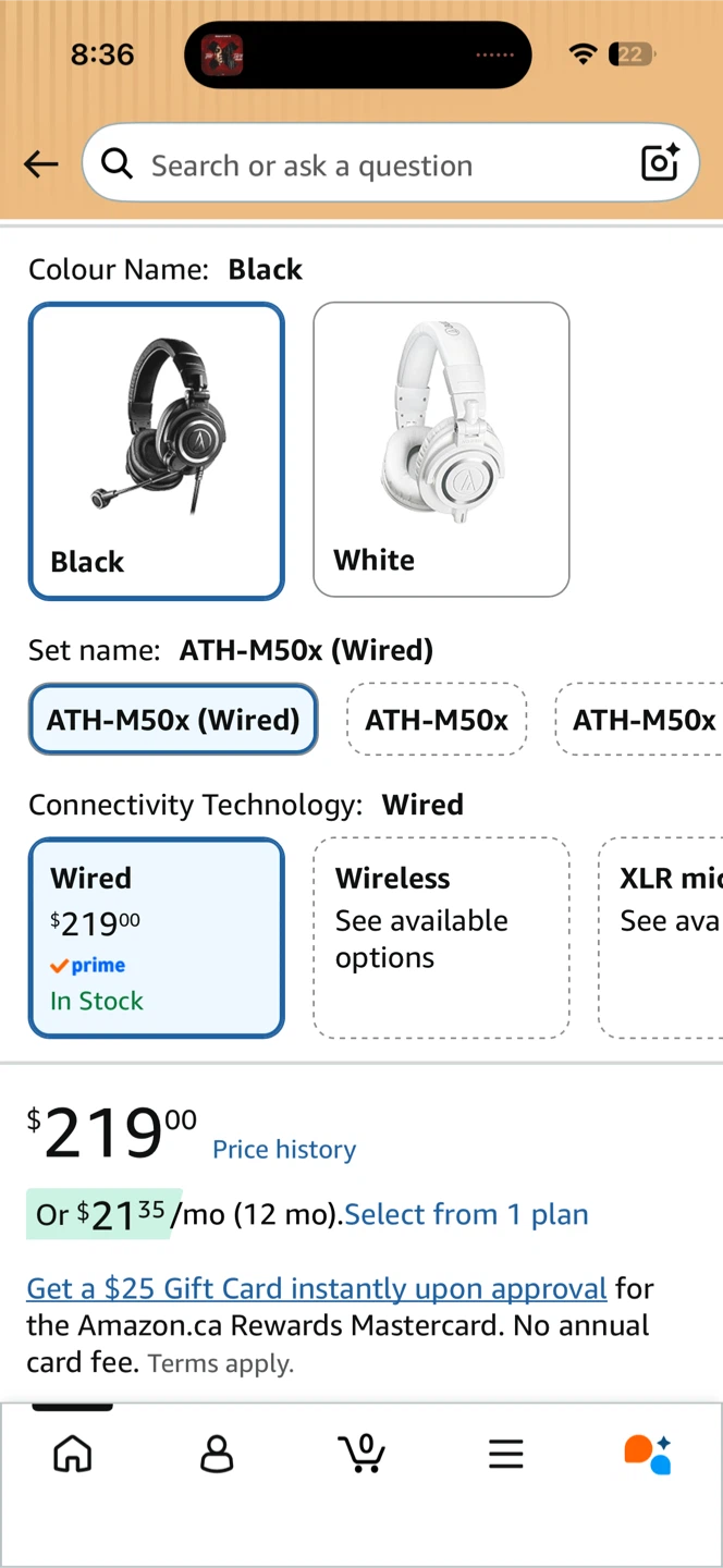 Audio-Technica ATH-M50x Professional Headphones