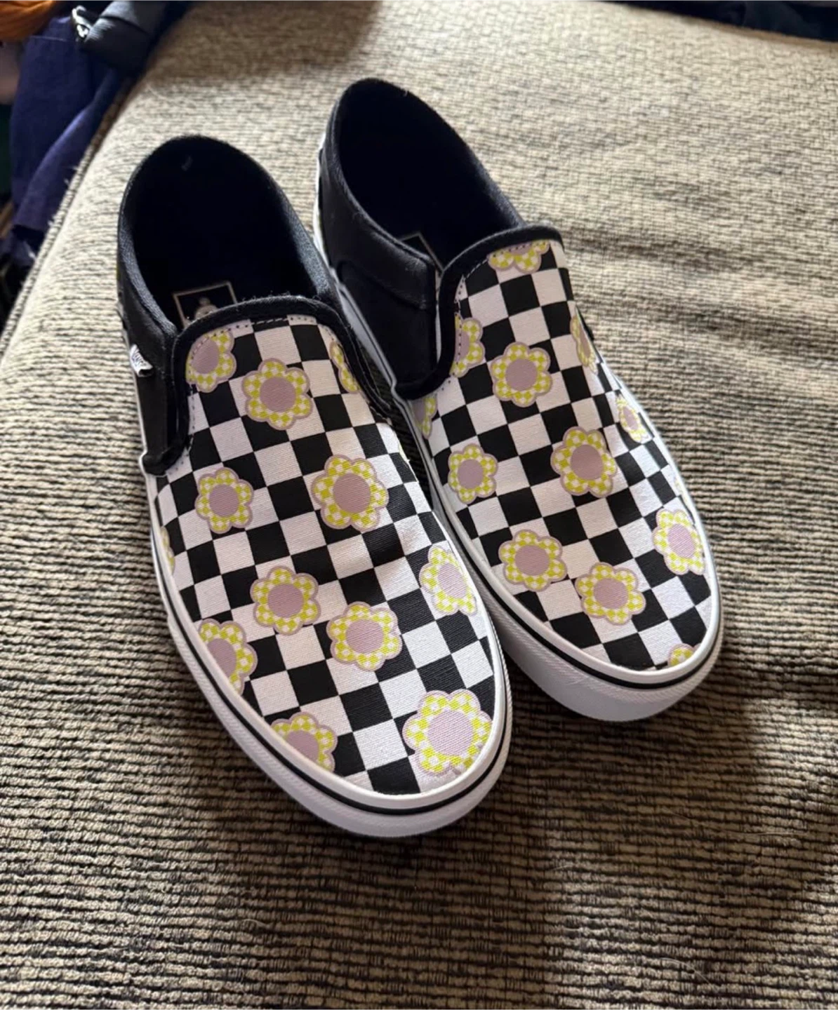 Vans Checkerboard Floral Slip-On Shoes