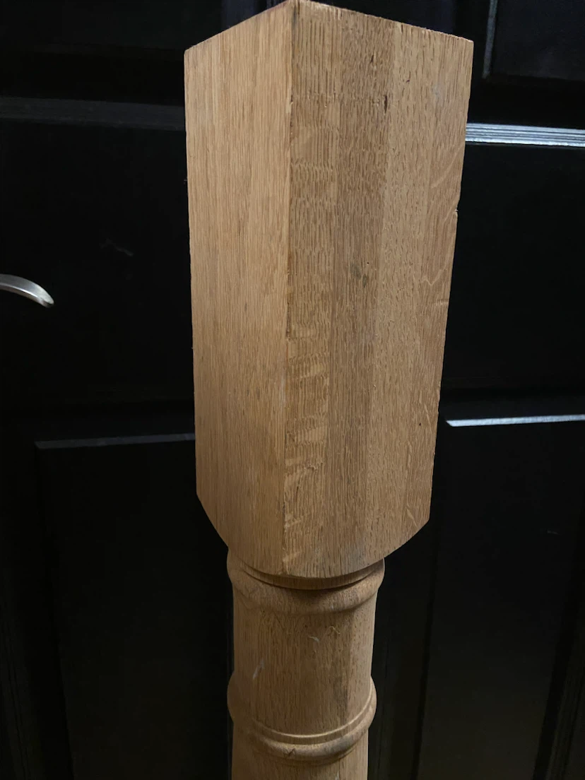 Single Unfinished Oak Wood island post - photo 2