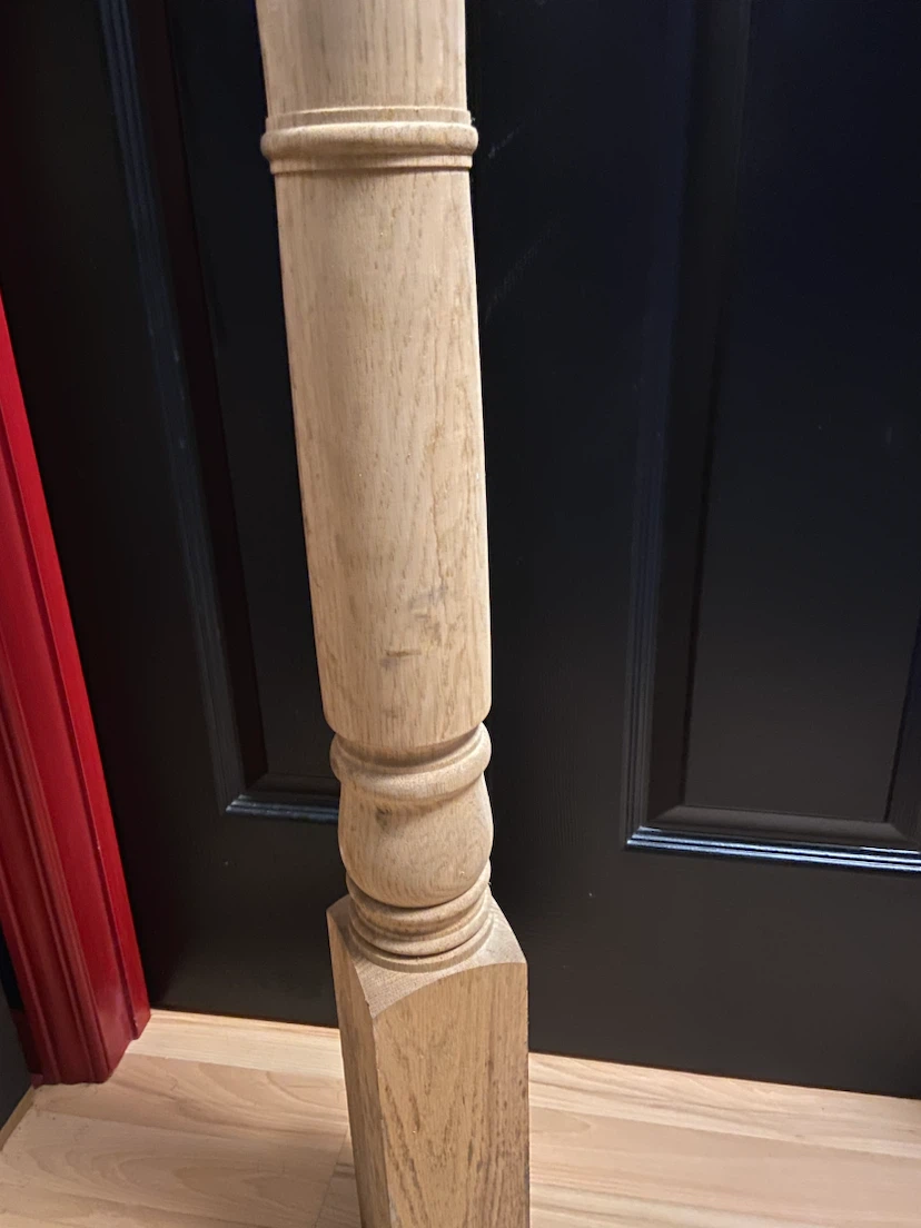 Single Unfinished Oak Wood island post - photo 3