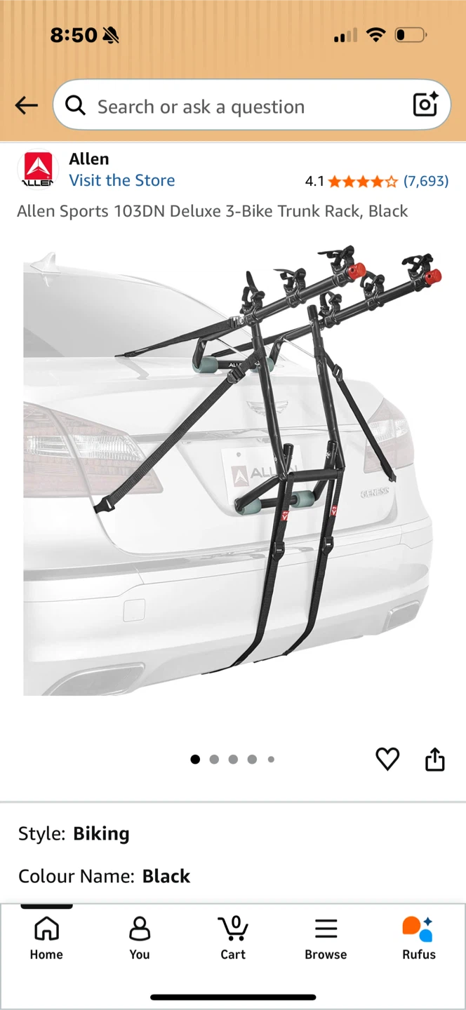 Allen Sports Trunk-Mounted Bike Rack - photo 3