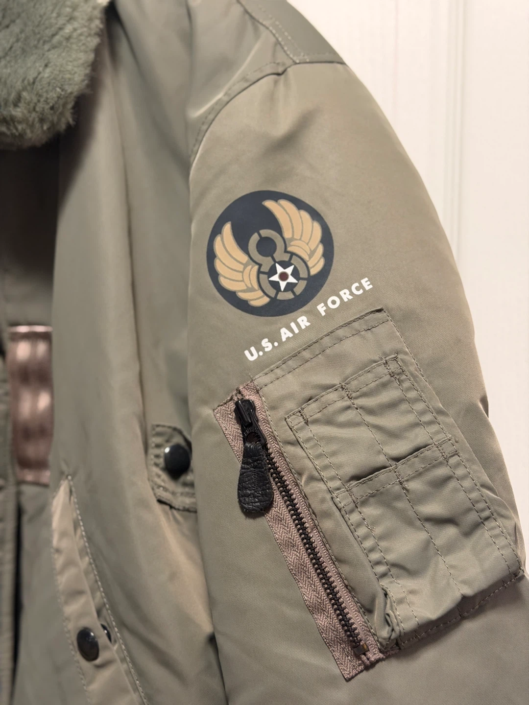 Men's USAF B-15 Flight Jacket / Bomber - Size Large (Like New) - photo 2