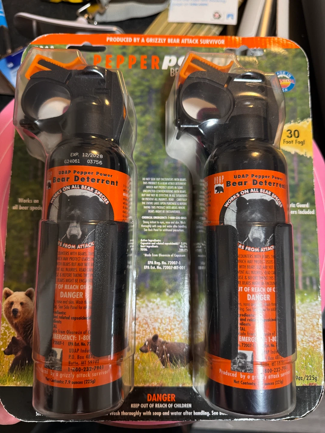 UDAP Pepper Power Bear Deterrent 2-Pack