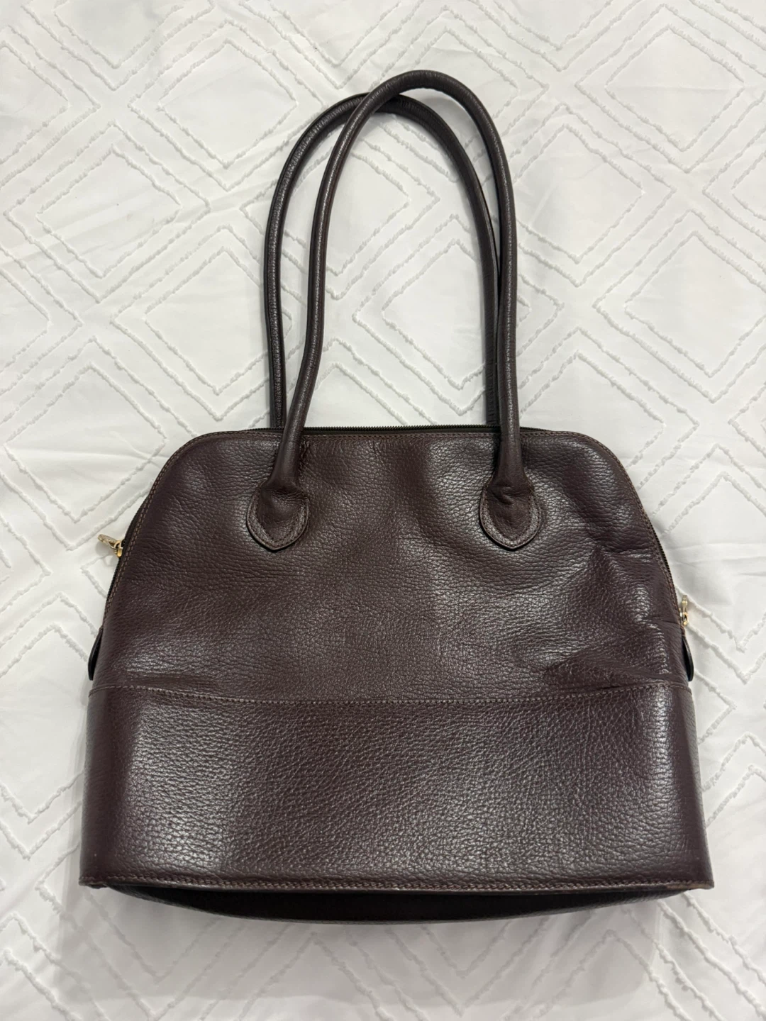 Bally Dark Brown Genuine Leather Handbag
