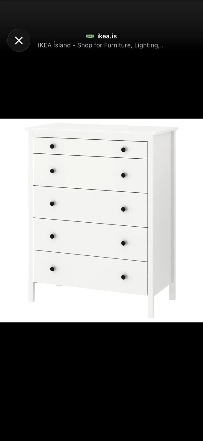 IKEA KOPPANG 5-Drawer Chest, White