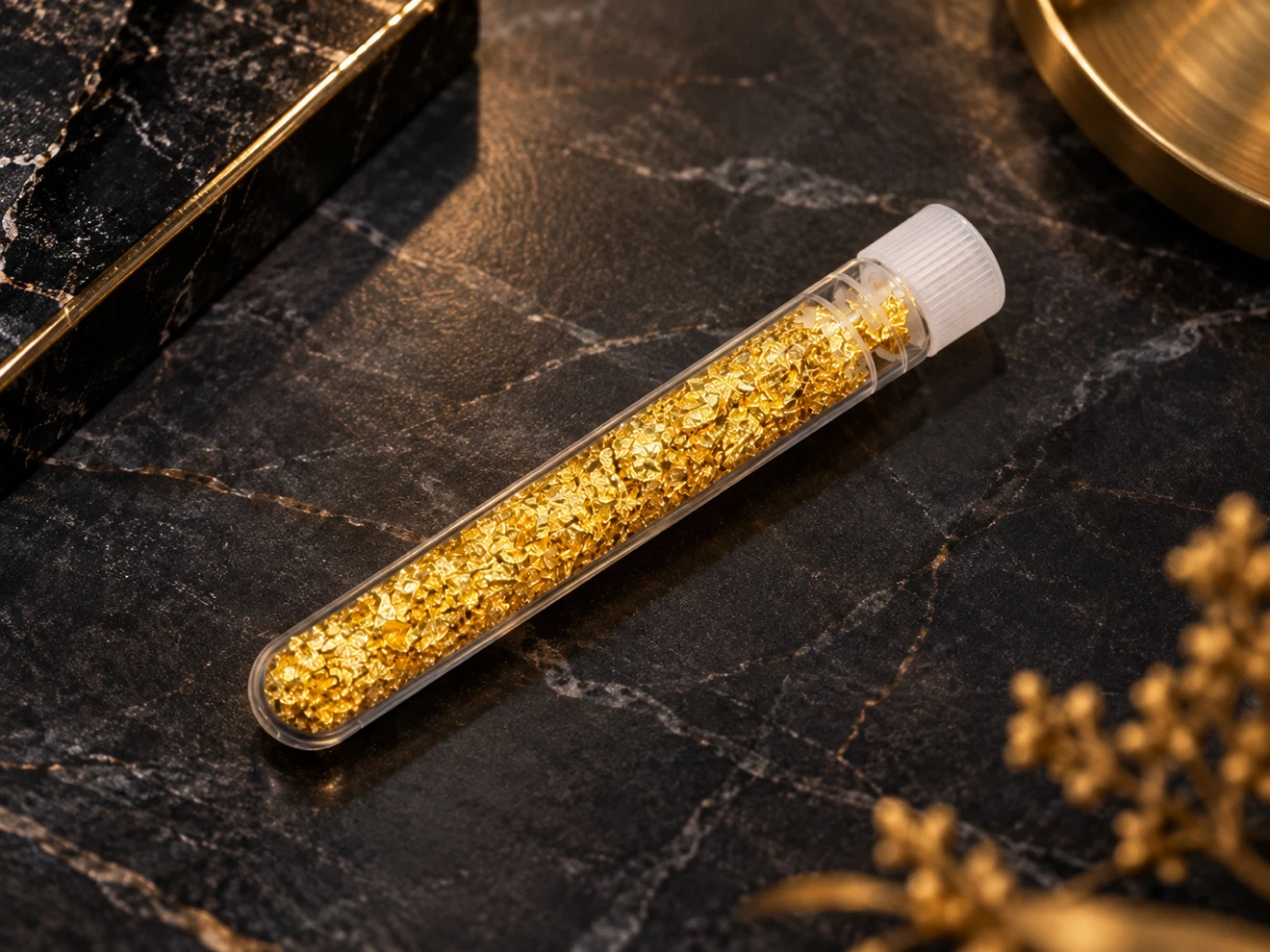 24k Gold Flakes in Plastic Vial