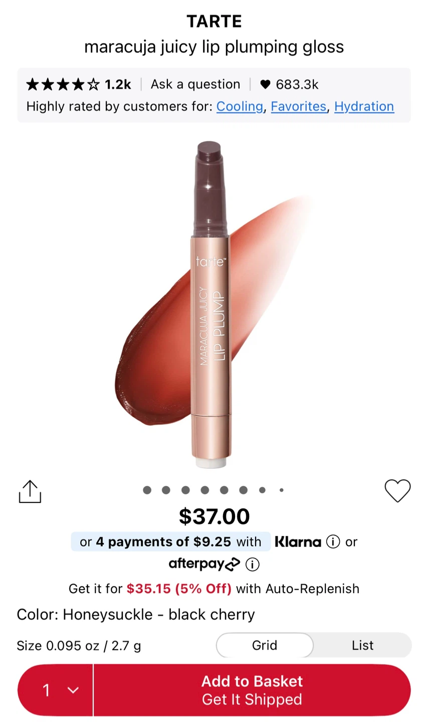 🆕 Mini Tarte Maracuja Juicy Lip Plump - Honeysuckle - photo 5