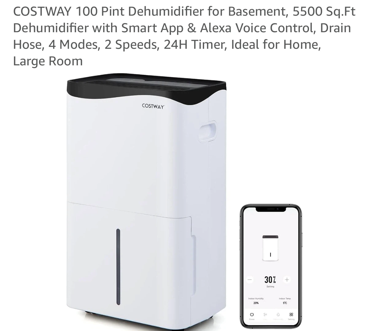 Costway 100 Pint Dehumidifier - photo 2