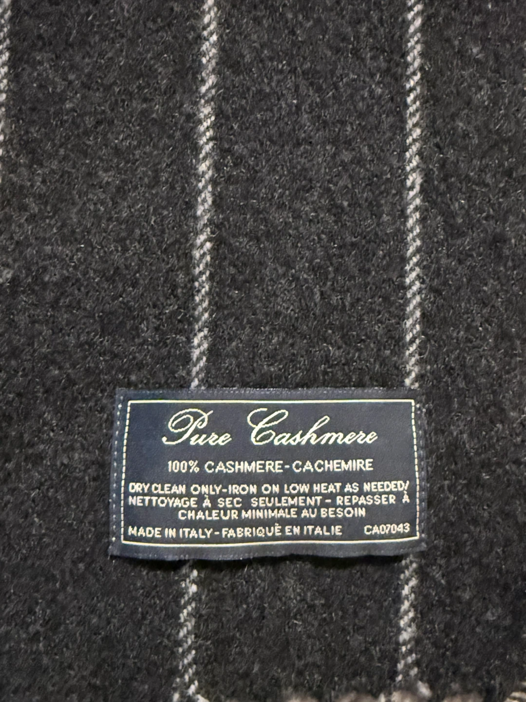Pure Cashmere Striped Scarf